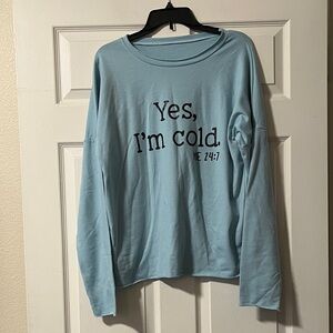 Light Blue Graphic Sweatshirt